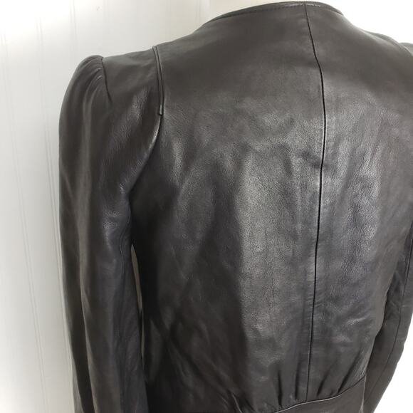 Joie Derica Black Lamb Leather Motorcycle Jacket Size Small* - Picture 8 of 12